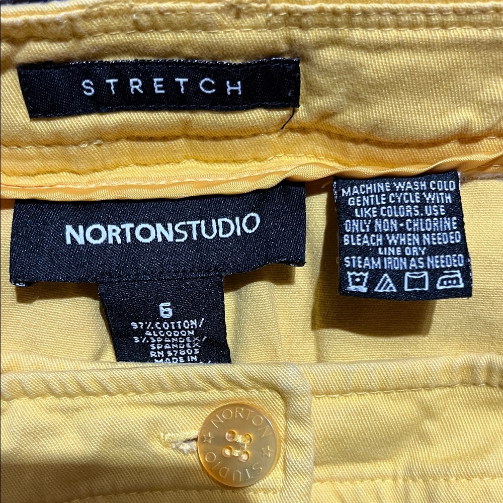 Norton Studio Women's Sunny Yellow Stretch Pants